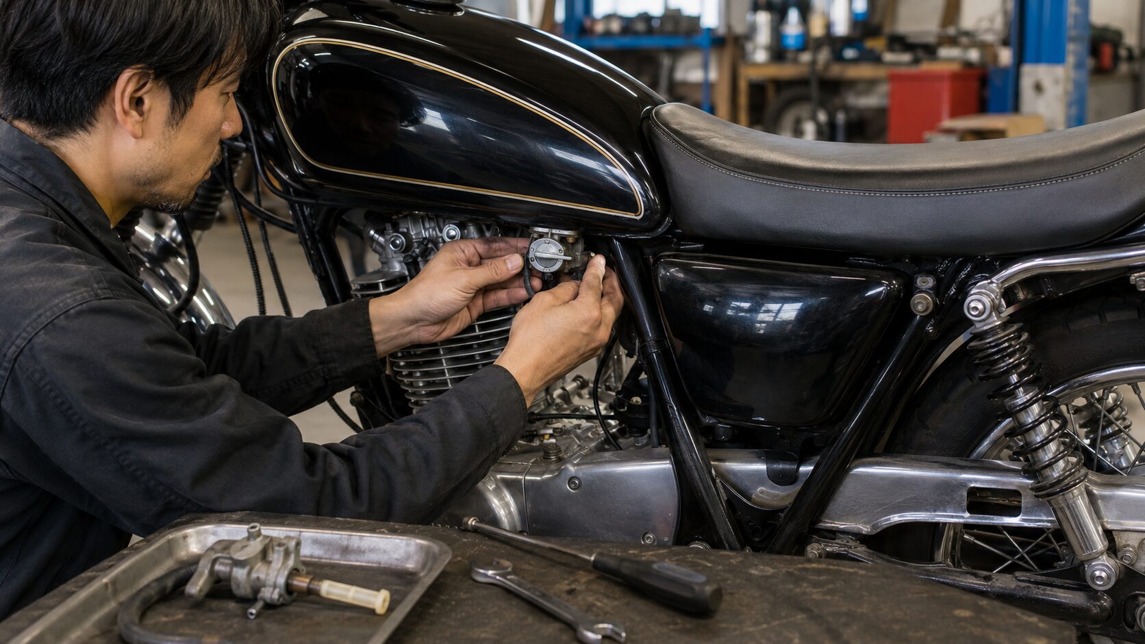 SR400の燃料コックの向きと交換のコツ
